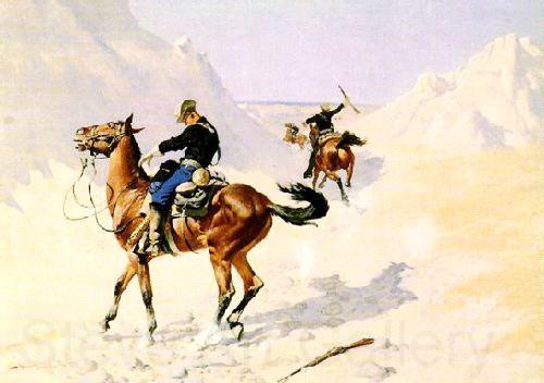 Frederick Remington The Advance Guard Norge oil painting art